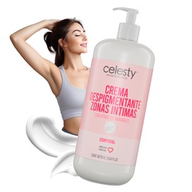 CELESTY | Crema Corporal Despigmentante Zonas Íntimas 1L Celesty | Crema Hidratante con Extractos Naturales | Cuidado Corporal para Todo Tipo de Piel