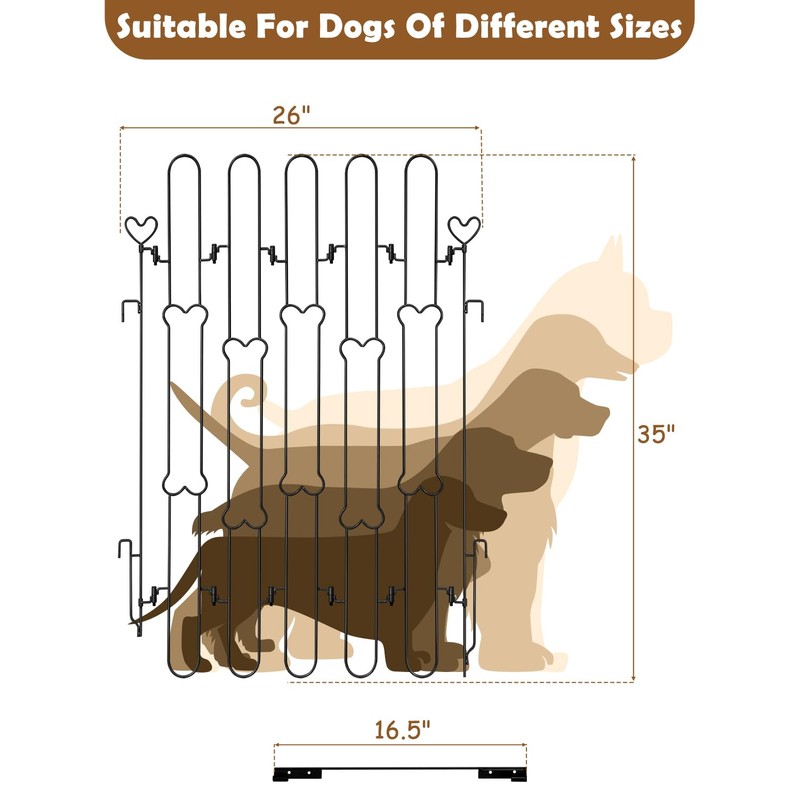 Portable Foldable Pet Gate for Front Doors - Durable Retractable
