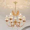IMIKEYA Ceiling Canopy Vintage, Brass Chandelier Canopy Ceiling with Hooks,