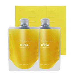 ILOA Hair Color Supplement Set of 2 Yellow Yellow Color Shampoo, Exclusively for Beauty Salons, Fade Resistant, 185ml