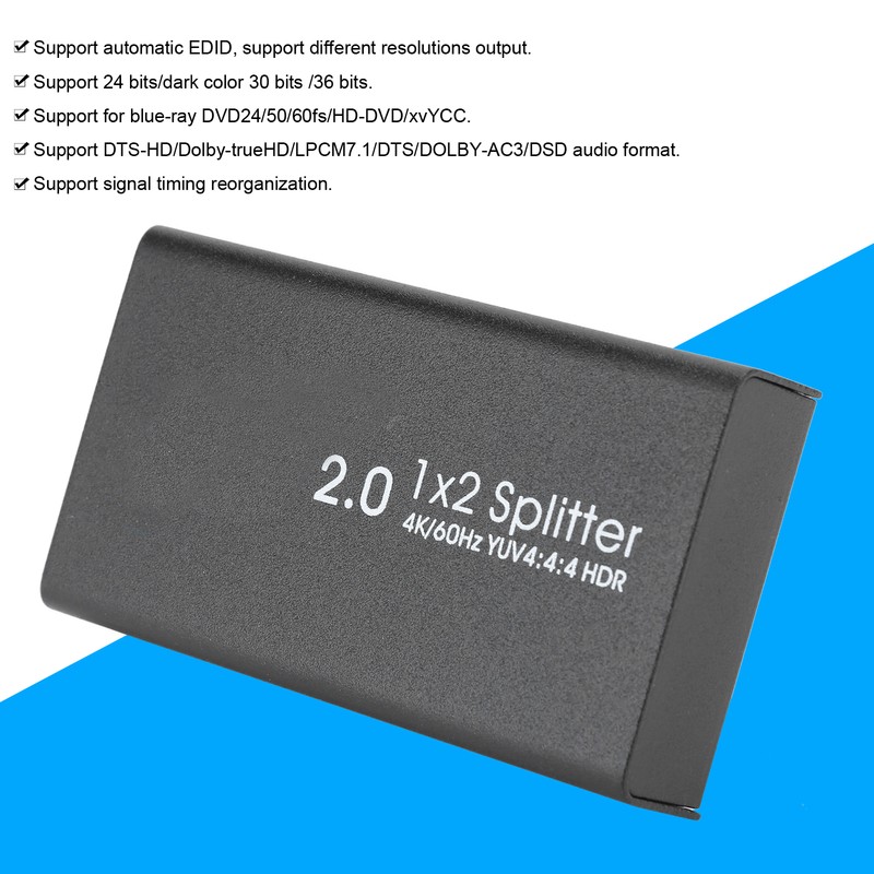 HDMI 2.0 Splitter Full HD 4Kx2K Video HDMI Switcher in