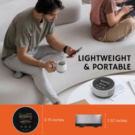 Airthereal Portable Radon Detector for Home – 504-Day Data Storage for Long Term Monitoring, LCD Color Display, Fast 6H Results, Long Battery Life, EPA & WHO Standards Compliant