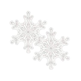 Set of 2 Clear Snowflake 38" Foil Winter Party Balloons