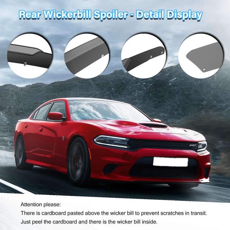 Bonbo Venom V1 Rear Wickerbill Spoiler for Dodge Charger 2015-2024