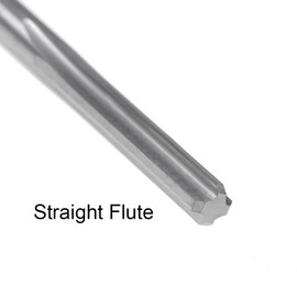 uxcell 4mm Chucking Reamer, Tungsten Carbide Lathe Machine Reamer H7 4 Straight Flutes, Round Shank Milling Cutting Tool, for Stainless Steel Alloy Copper Metal