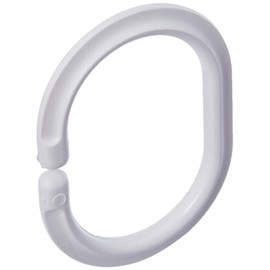 Ridder 494010-350 Shower Curtain Rings Pack of 12 White
