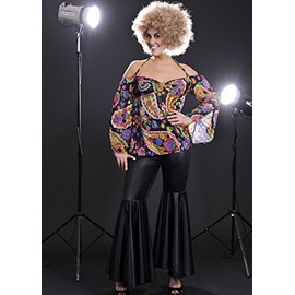 Delights Womens Plus Size 1970s Black Hippy Girl Costume 1X/2X (UK 18-20)