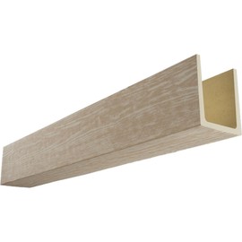 Heritage Timber MENA Faux Wood Beam, 3-Sided (U-Beam), 3 1/2"W x 3 1/2"H x 72"L, Vanilla Chai Finish