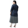 Yash Gallery Kurta de algodón indio con estampado de Ikat