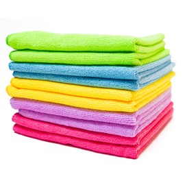 SparkleZen Microfiber Cleaning Cloth - 10 Pack Ultra Absorbent 40 x 40 cm Large Microfibre Cloths Cleaning for Home, Car, and Electronics - Multipurpose Scratch-Free, Lint Free Cloths for Cleaning