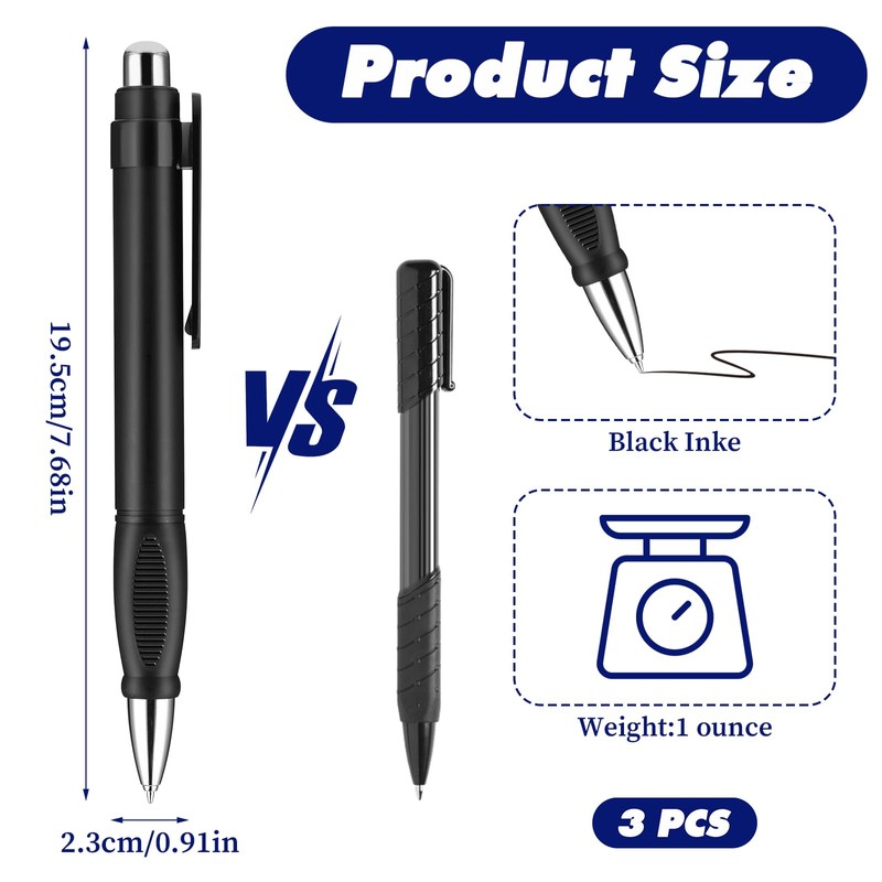 YBEATY 3 Pcs Big Fat Pens Easy Grip Enhanced Weighted