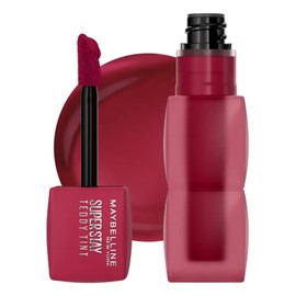 Maybelline Tinta para labios Super Stay Teddy Tint, 5ml - Tinta multiusos de larga duración, Labial efecto mate, difuminado hasta por 12H, textura