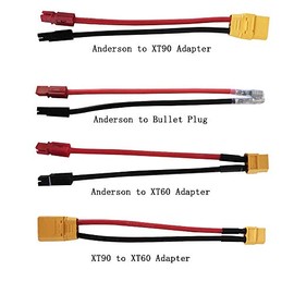 Anderson to XT60 Adapter/Anderson to XT90 Adapter / XT90 to XT60 Adapter/Anderson to Bullet Plug Cable (Anderson to Bullet Plug)
