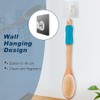 Depurador/cepillo ergonómico de mango largo para ducha, exfoliante corporal de
