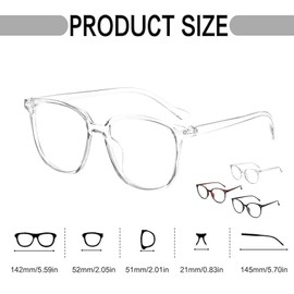 Exsbtay Pack of 3 Blue Light Filter Glasses, Protective Computer Glasses for Men and Women, Blue Light Blocking Glasses, UV Blocked, Reduce Eye Strain, Fashion for Men and Women, transparent