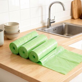 Tall Kitchen Trash Bags 13 Gallon, Easy Tear Green 60 Count