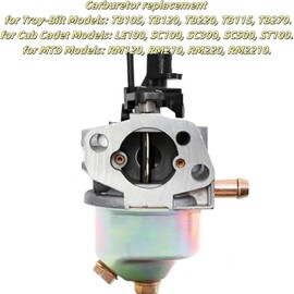 ST100 951-14423 Carburetor Tune Up Kits Compatible with Cub Cadet SC300HW SC500Z SC100 SC100HW SC500HW SC500EZ ST100 Trimmer LE100 Edger for Troy-Bilt TB105 TB120 TB220 Lawn Mower Parts, 751-14423