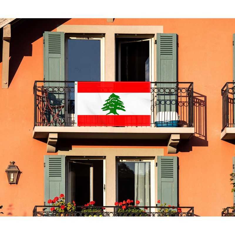 3×5 FT Lebanon Flag, Large 100D Lebanese National Outdoor Banner,Doube