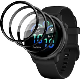 Murmure [3 Pack Screen Protector for Garmin vívoactive 6, HD Clear 3D Curved Anti-Scratch PET Soft Screen Protector Film,[Full Coverage] Touch Sensitive