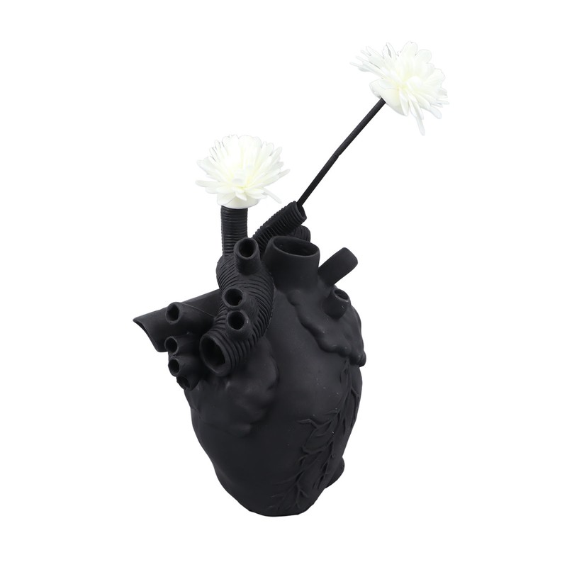 Creative Anatomical Heart Vases Resin Sculpture Heart Shaped Art Flower