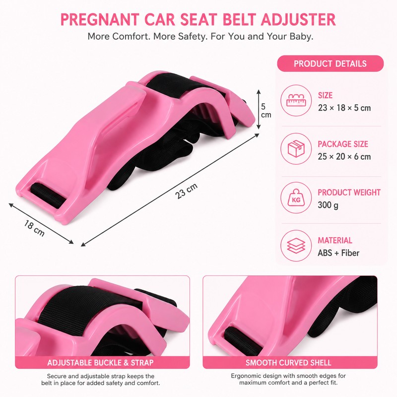 Pregnancy Seat Belt Adjuster for Car Comfort – Maternity Lap