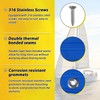 VEITHI Dock Bumper Blue,Dock Bumper Guard with Screws,Boat Dock Bumper