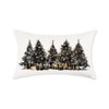 ONWAY Christmas Pillow Covers 12x20 Inch Christmas Trees Decorations Gold
