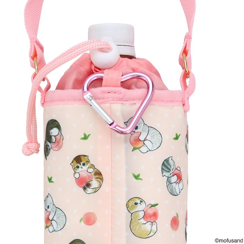 SHOBIDO MD43852 Mofusand Plastic Bottle Holder, Peach