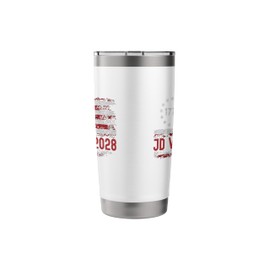 Vance 2028 JD Vance 2028 President Election Retro USA Flag Stainless Steel Insulated Tumbler