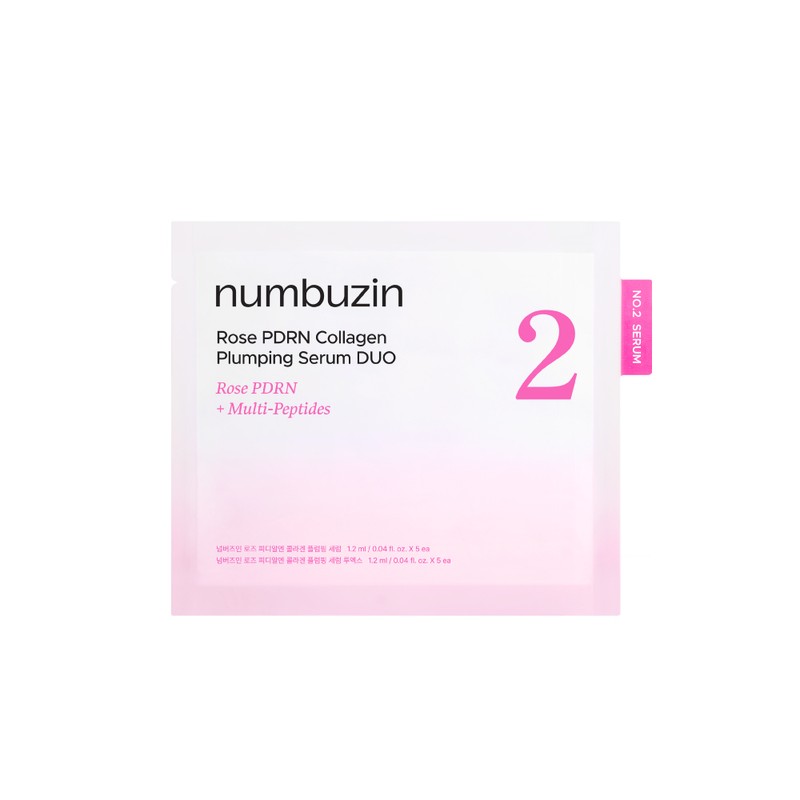 numbuzin No. 2 Rose PDRN Collagen Plumping Serum Duo 10ml