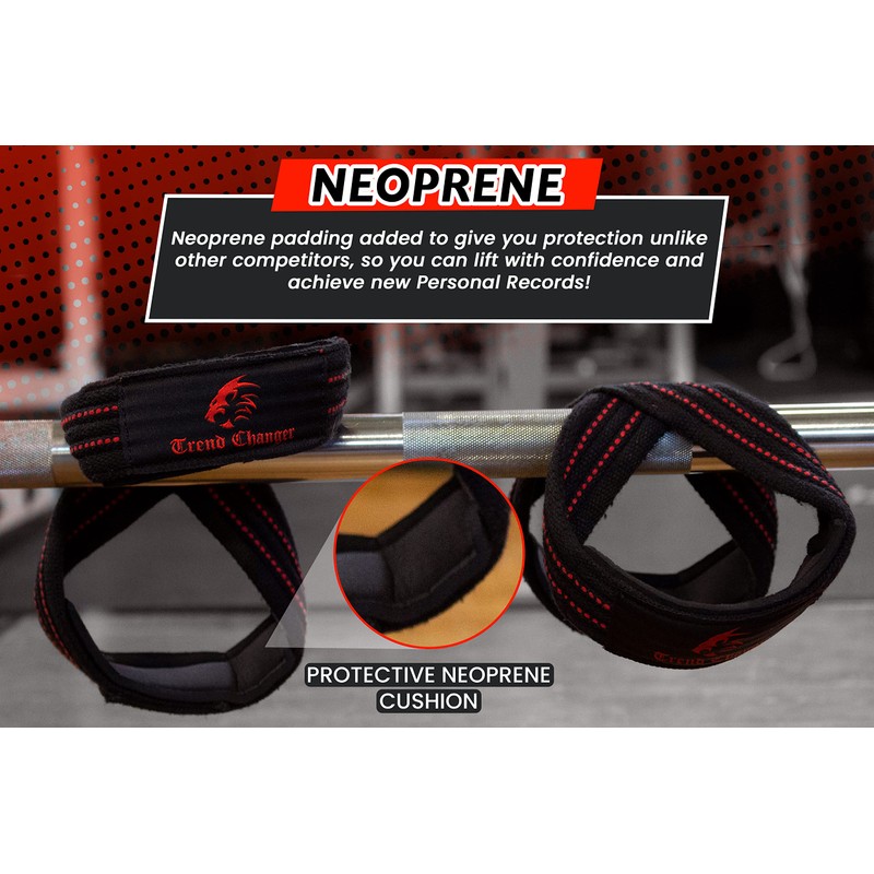 Trend Changer Figure 8 Lifting Strap Padded Deadlift Straps Heavy