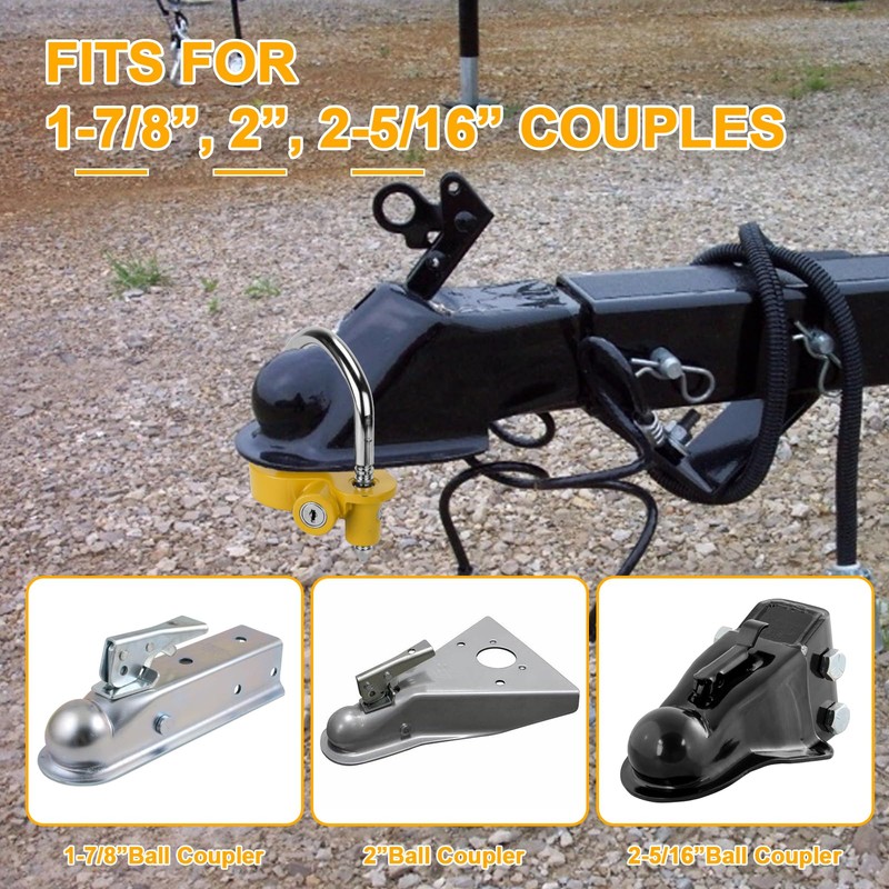 Covienapp Trailer Hitch Lock Universal Tow Ball Adjustable Trailer Ball