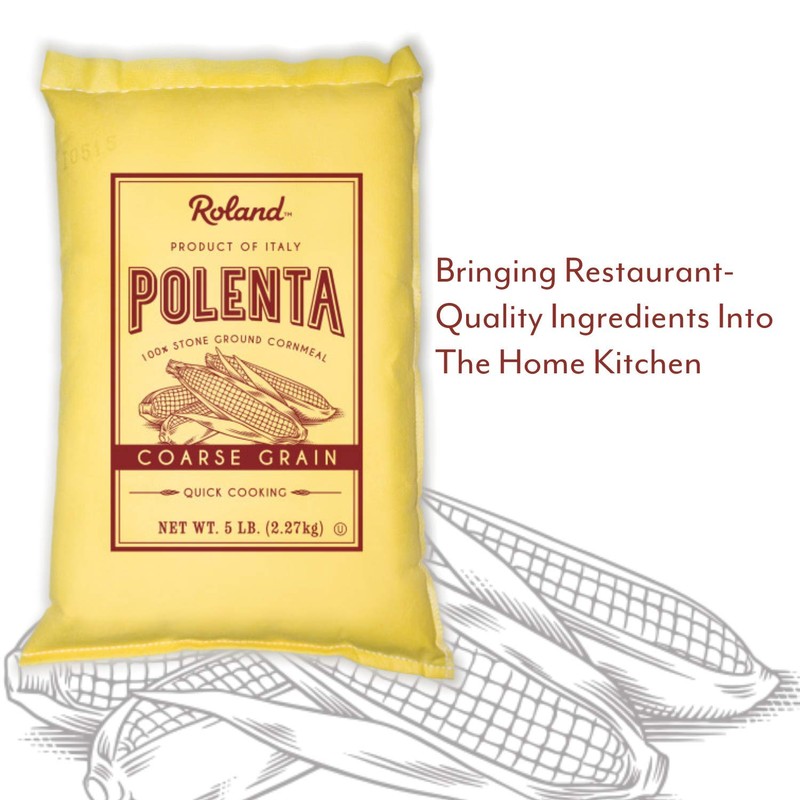 Roland Foods Course Grain Yellow Polenta from Italy, 5 Lb