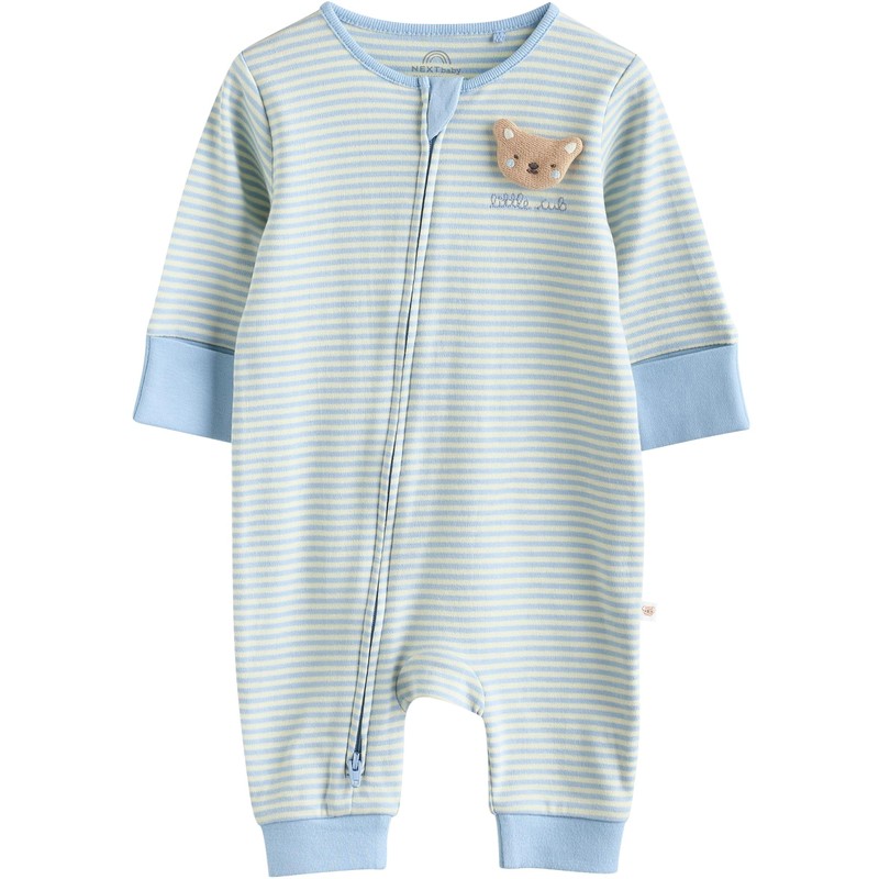 NEXT 3 Pack Baby Bear Pyjamas, blue, 6-9 months