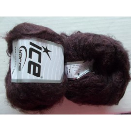 Ice Yarns Kan Mohair brushed yarn, dark maroon (#69577) , lot of 2 (110 yds ea)