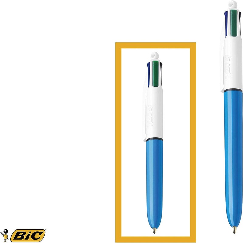BIC 4 Colours Mini Ballpoint Pen Set, Pack of 12,