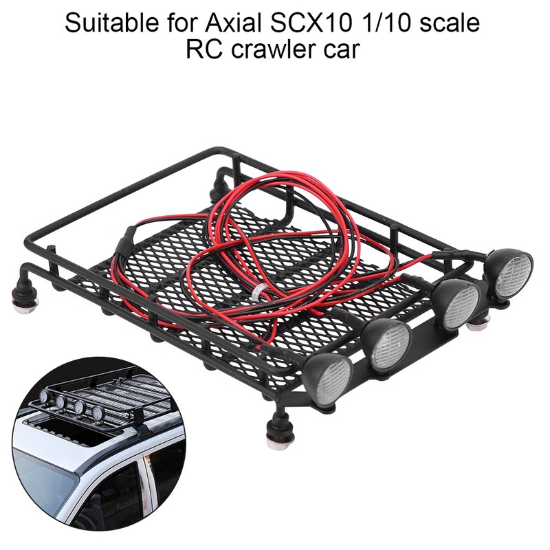 Roof Rack Luggage Carrier With LED Lights Round for Axial