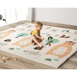 UANLAUO Foldable Baby Play Mat, Extra Large Waterproof Activity Playmats Storage Bag Pad