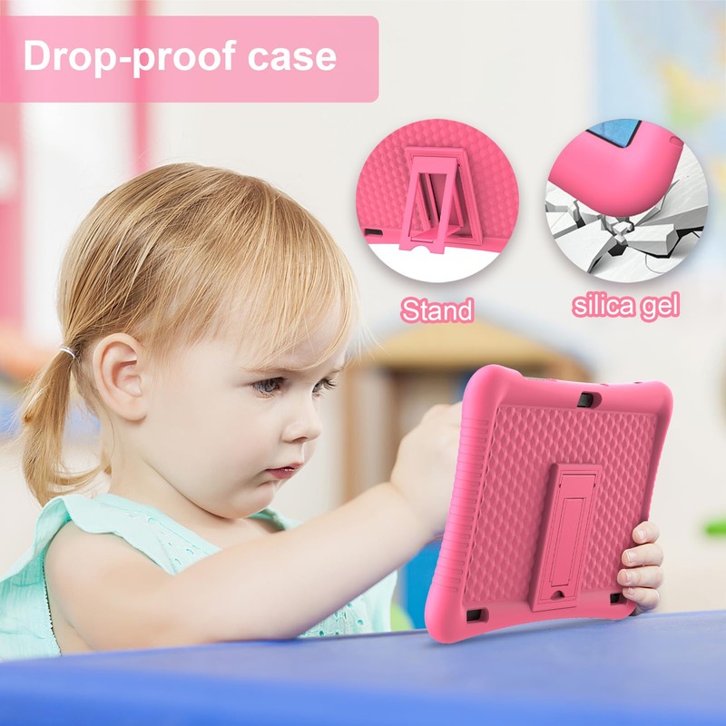 Kids Tablet 10 inch Android 13 with Shockproof Case, Quad-Core