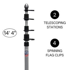 Flagpole-To-Go Tailgate Kit with Foam Bumper (14 Ft 4 in)