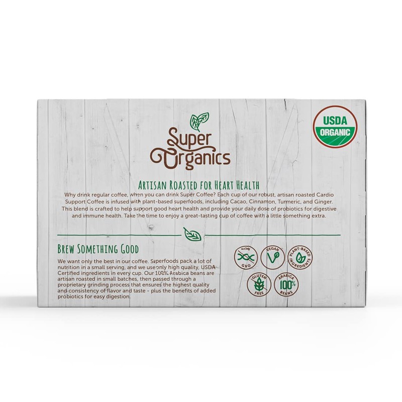 Super Organics Cardio Support Coffee Brew Cups With Superfoods &