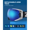 ZIONOR X Ski Snowboard Snow Goggles OTG Design for Men