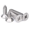 M5 x 25mm Self Tapping Screws, Phillips Flathead 304 Stainless