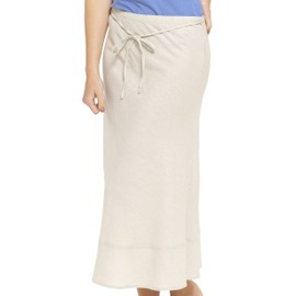 Tom Franks Linen Blend Bias Cut Skirt Stone 18