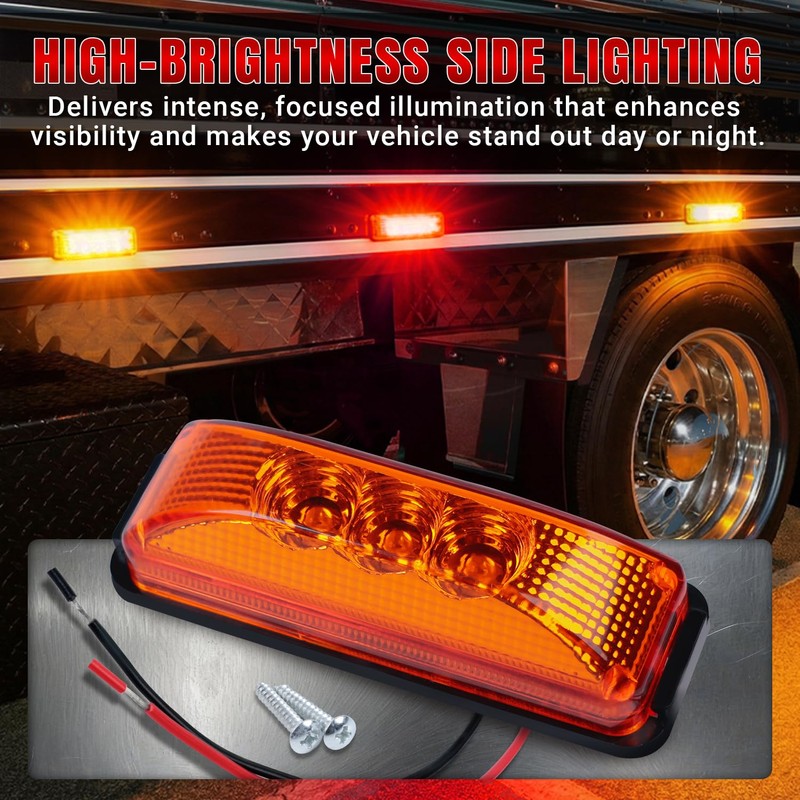 TMH 20Pcs 3.9 Inch (10 Amber + 10 Red) 3LED