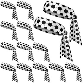 Shyyween 12 Pcs Soccer Tie Headband Hairband Dry Head Tie Unisex Cooling Sweatbands for Sport Party Favor Team Gifts