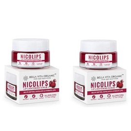 MAGICHOOD Bella Vita Organic NicoLips Lip Balm Scrub For Lightening & Brightening Dark Lips For Men & Women, 20g Each | Set Of 2