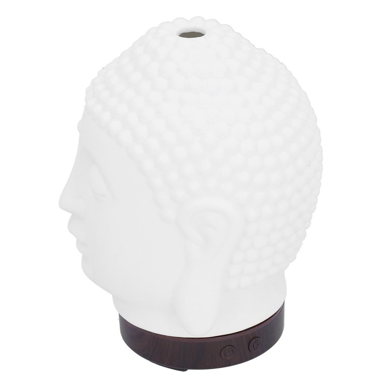 100‑200ml Ceramic Humidifier Buddha Shaped Aroma Diffuser with Night Light