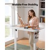 Marsail Standing Desk Adjustable Height,48"*28" Electric Standing White Desk with