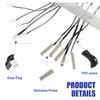 BOJACK 10K Temperature Sensor Probe, 1m Stainless Steel 3950 Temp